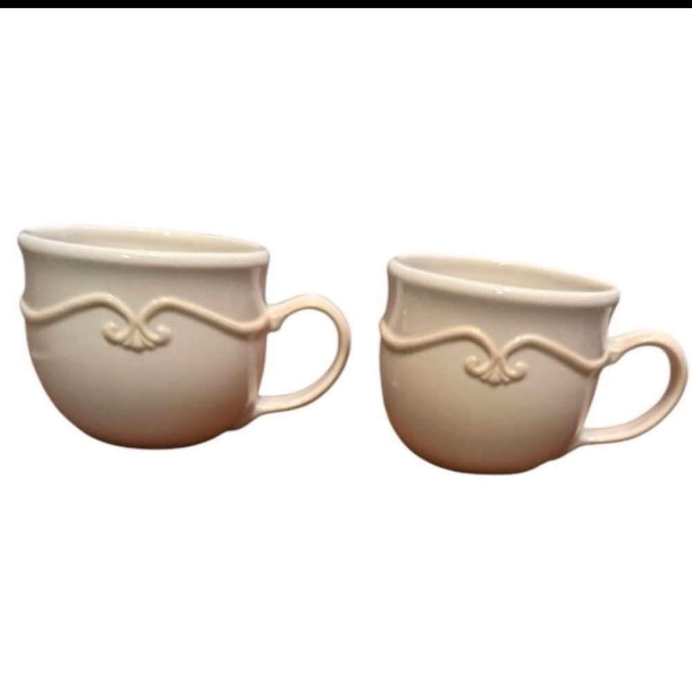 Princess House Pavillion Ceramic Mugs Set Of 2